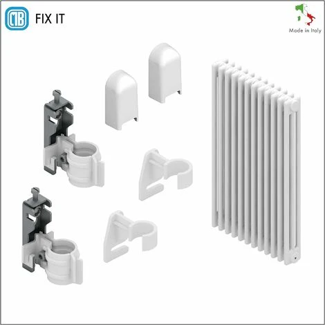 2 Supports Blanc Pour Installation Murale Avec Dispositif De Sécurité Anti-dégagement Et Espaciers Pour Radiateur à Colonne Tubulaire - Couverture ABS Blanc Et Isolateurs En Plastique - 2 Pièces 3 2 Supports Blanc Pour Installation Murale Avec Dispositif De Sécurité Anti-dégagement Et Espaciers Pour Radiateur à Colonne Tubulaire - Couverture ABS Blanc Et Isolateurs En Plastique - 2 Pièces – Image 3