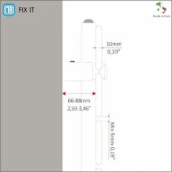 3 Supports Muraux ABS Prêts à Installer Pour Radiateurs Sèche-serviettes à Tube Plat - Section De Tube Plat Taille 10 Mm, Distance Minimale Du Tube 5 Mm - Capacité 90 Kg - Blanc - 3 Pièces. -Atlantic Magasin 42700217 3