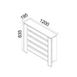 TOPKIT | Cache-radiateur Victoria 3122 | 120 Cm De Large |Grand Cache-radiateur | Design élégant | Blanc -Atlantic Magasin 43138773 5
