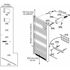 Carrera Radiateur Seche-serviette 500W + Soufflerie 1000W (1500W) - Tubes Ronds -Atlantic Magasin 4394948 3