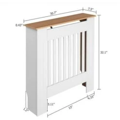 Cache-radiateur Simple, Traditionnel Et Ventilé En MDF E1 à Rayures Verticales Blanc - S -Atlantic Magasin 45731441 4