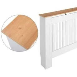 Cache-radiateur Simple, Traditionnel Et Ventilé En MDF E1 à Rayures Verticales Blanc - S -Atlantic Magasin 45731441 5