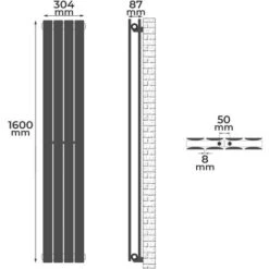 Radiateur Chauffage Centrale Pour Salle De Bain Salon Cuisine Couloir Chambre à Coucher Panneau Double 160 X 30,4 Cm Blanc -Atlantic Magasin 45811304 3