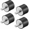 Supports Isolateur En Caoutchouc, 4 Pièces Vis En Caoutchouc Anti Vibrations Amortisseur De Vibrations Silentblock -Versailles (VD30 X 20, M8 X 20)