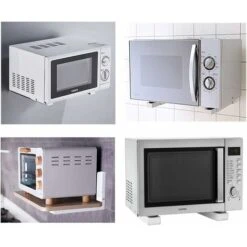 2 Pièces Support Mural Pour Micro Ondes, Supports Micro Ondes, Universel Support Pour Four à Micro Ondes, Comprend 6 Vis， Utilisé Pour Soutenir Les Fours à Micro Ondes (Blanc) -Versailles -Atlantic Magasin 47198483 5