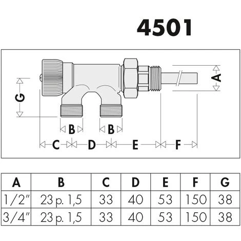 Vanne Pour Installations Monotube Caleffi 450140-450150 3/4 2 Vanne Pour Installations Monotube Caleffi 450140-450150 3/4 – Image 2