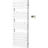 Sèche-Serviettes 750W Télécommandé LCD électrique Aluminium à Barres Plates 50x11x138.5cm, 6 Modes ECO DORRES IP24 Blanc - GREADEN