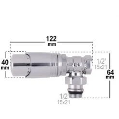 Robinet De Radiateur Thermostatique équerre 15x21 Design NOYON & THIEBAULT Chromé -Atlantic Magasin 49928957 5