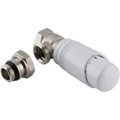 Kit Complet Robinet De Radiateur Thermostatique équerre 15x21 NOYON & THIEBAULT Nickelé/blanc -Atlantic Magasin 49929594 5