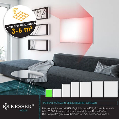 KESSER® Chauffage Infrarouge Avec Thermostat Radiateur Mural Radiator électrique IP44, 300W (de) 4 KESSER® Chauffage Infrarouge Avec Thermostat Radiateur Mural Radiator électrique IP44, 300W (de) – Image 4