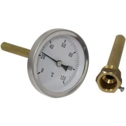 THERMADOR Thermomètre à Plongeur 100mm Axial - 0 à 120°C - Ø63mm
