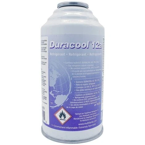 Canette Duracool 12A - 170gr , Remplace Le R12 Et R134a 1 Canette Duracool 12A - 170gr , Remplace Le R12 Et R134a