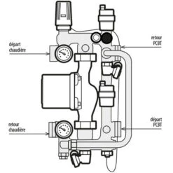 COMBIMIX Groupe De Réglage Hydraulique Sans Circulateur -Atlantic Magasin 508604 4