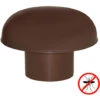 Chapeau De Ventilation PVC Avec Moustiquaire - Marron - Ø100mm