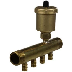 Collecteur à Glissement 3/4 Mâle-Mâle Purgeur Auto 4 Départs 12