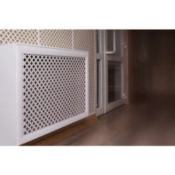 Habillage Radiateur Ilona Grille D'aération Moderne, Bois Filmé 90/120/150cm: Blanc, Panneau Frontal - 90x60cm -Atlantic Magasin 51207626 4