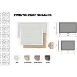 Habillage Radiateur Susanna Grille D'aération Style Maison, HDF/MDF 90/120cm: Chêne Sonoma, Panneau Frontal - 90x60cm -Atlantic Magasin 51208349 3