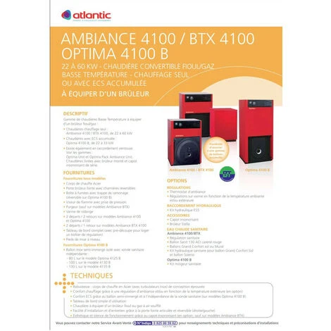 Chaudière Sol Fioul Basse Température AMBIANCE BTX 4160 - Atlantic 2 Chaudière Sol Fioul Basse Température AMBIANCE BTX 4160 - Atlantic – Image 2