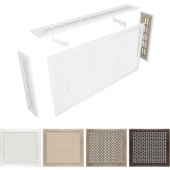 Habillage De Radiateur Nombreux Modèles HDF/MDF Bois Feuilleté 90/120/150cm: Support Pour Radiateur à Ailettes, Accessoires De Fixation