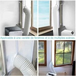 Tissu Joint 400cm Pour Climatisation Fenêtre Porte Tissu De Calfeutrage Kit Climatiseur Mobile Portes Et Fenêtres Isolation Fraîcheur Installation Simple Et Pratique (fenêtres 400x35 CM),Versailles -Atlantic Magasin 54257816 3