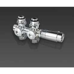 Meykoers Kit Complet Robinet De Radiateur Thermostatique équerre Vannes De Radiateur 1/2 Coudée Chromée