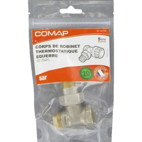 COMAP Corps Thermostatique - Robinet Kv Fixe - équerre 1/2 (15x21) - M28 - FixoSar - S631151 2 COMAP Corps Thermostatique - Robinet Kv Fixe - équerre 1/2 (15x21) - M28 - FixoSar - S631151 – Image 2