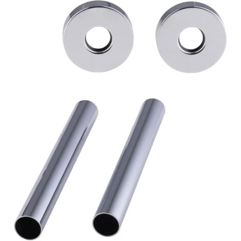 Kit Cache Tube Pour Radiateur Avec Rosace Ronde Chromée 1 Kit Cache Tube Pour Radiateur Avec Rosace Ronde Chromée