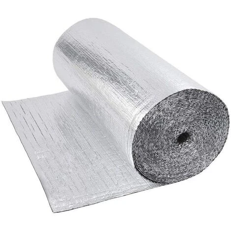 Dripex Isolant Thermique En Film Aluminisé A Bulles Double Face Isolation 3-4mm Pour Radiateur Sol Toit Mur, Reflecteurs De Chaleur Isolant Thermoréfléchissant-0.6x10M 1 Dripex Isolant Thermique En Film Aluminisé A Bulles Double Face Isolation 3-4mm Pour Radiateur Sol Toit Mur, Reflecteurs De Chaleur Isolant Thermoréfléchissant-0.6x10M