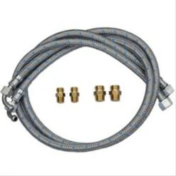 Lot De 2 Flexibles Fuel Coudés Avec Raccords