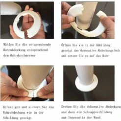 Rosace Radiateur Cache Tuyau Pour Radiateur Chauffage Plomberie Couvercle De Trou Mural Sol 16 Mm / 20 Mm / 25 Mm 24PcsTriomphe (Blanc) 8 Rosace Radiateur Cache Tuyau Pour Radiateur Chauffage Plomberie Couvercle De Trou Mural Sol 16 Mm / 20 Mm / 25 Mm 24PcsTriomphe (Blanc) -Atlantic Magasin 55606608 4