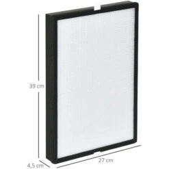 HOMCOM Filtre Pour Purificateur D'air Réf. 823-019 - Filtre 3 En 1 Avec Filtre à Charbon Actif, Filtre HEPA - Blanc Noir -Atlantic Magasin 55776787 3