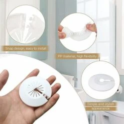 10Pcs Radiateurs De En Plastique Cache Tuyau Radiateur Rosaces Simples Rosace Radiateur Cache Tuyau Manchons De Tuyaux Pour Les Tuyaux De 15-29 Mm(Blanc) Fonepro -Atlantic Magasin 56773311 3