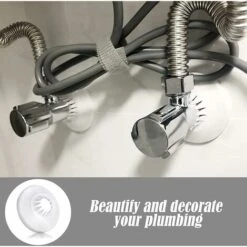 10Pcs Radiateurs De En Plastique Cache Tuyau Radiateur Rosaces Simples Rosace Radiateur Cache Tuyau Manchons De Tuyaux Pour Les Tuyaux De 15-29 Mm(Blanc) Fonepro -Atlantic Magasin 56773311 5