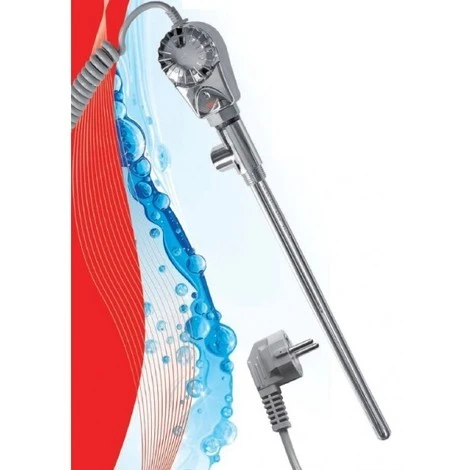 Résistance électrique Chromée Pour Radiateur 600W 230V Avec Thermostat 1/2'' W033C 1 Résistance électrique Chromée Pour Radiateur 600W 230V Avec Thermostat 1/2'' W033C