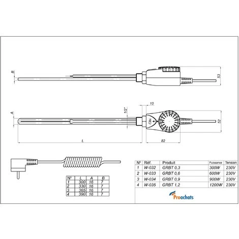 Résistance électrique Chromée Pour Radiateur 300W 230V Avec Thermostat 1/2'' W032C 2 Résistance électrique Chromée Pour Radiateur 300W 230V Avec Thermostat 1/2'' W032C – Image 2