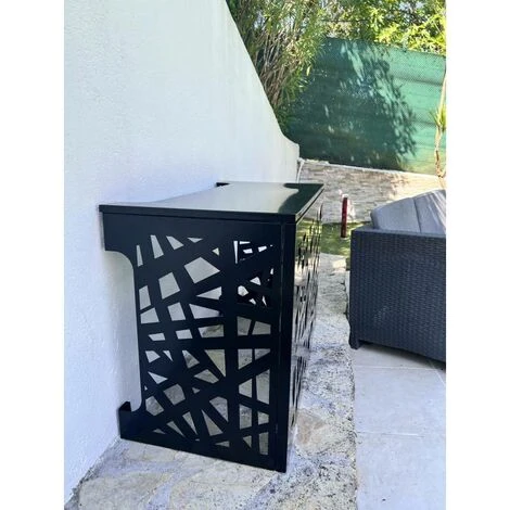 Cache Climatisation Amazonian Aluminium Noir RAL9005 - Taille Petit - L 100 X H 70 X P 50 Cm 3 Cache Climatisation Amazonian Aluminium Noir RAL9005 - Taille Petit - L 100 X H 70 X P 50 Cm – Image 3