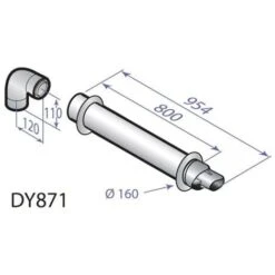 Ventouse Horizontale 60/100- DY 871 - Ventouse Horizontale 60/100- DY 871