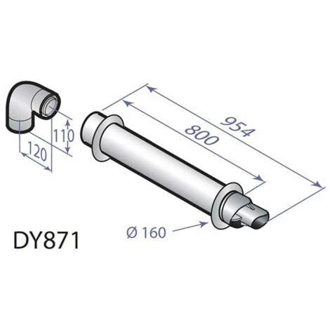 Ventouse Horizontale 60/100- DY 871 - Ventouse Horizontale 60/100- DY 871 1 Ventouse Horizontale 60/100- DY 871 - Ventouse Horizontale 60/100- DY 871