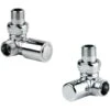 Kit Vanne D'équerre Et Té De Réglage Pour Radiateur Finition Chrome RCR POLETTI