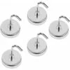 S&R 5 Crochets Magnétiques - 35 Mm - Aimant Puissant Porte Outils Pour Cuisine, Bureau, Salle De Bains, Garage, Outils