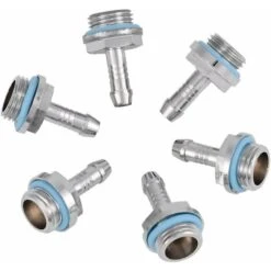 6 Raccords Cannelés Filetés PCS G1/4,SL.GT Raccord Cannelé En Cuivre Pour Raccords En Cuivre Refroidi Par Eau Avec Anneau En Silicone(7.2mm)