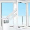 Kit Calfeutrage Climatiseur Mobile Porte Fenetre 300cm, Pour Climatiseurs, Sèche-linge Et Déshumidificateurs Tuyau évacuation Calfeutrage Fermeture éclair, Facile A Installer