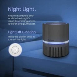 Mini Purificateur D’Air 3-en-1 - Ioniseur D’air - Filtre True HEPA - USB Et Alimentation Secteur - Pour Toute La Maison Pro Breeze -Atlantic Magasin 60262568 4