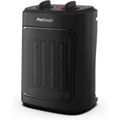 Mini Radiateur Céramique 2000 W - 3 Niveaux De Puissance - Chauffage D'appoint Compact - Noir Pro Breeze