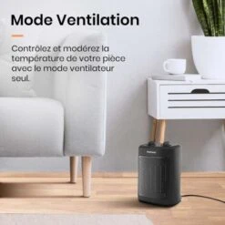 Mini Radiateur Céramique 2000 W - 3 Niveaux De Puissance - Chauffage D'appoint Compact - Noir Pro Breeze 7 Mini Radiateur Céramique 2000 W - 3 Niveaux De Puissance - Chauffage D'appoint Compact - Noir Pro Breeze -Atlantic Magasin 60262572 3