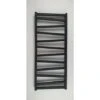 Radiateur Sèche-serviettes Eau Chaude Design CYRKA 119 X 50 Cm Noir Mat