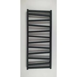 Radiateur Sèche-serviettes Eau Chaude Design CYRKA 119 X 50 Cm Noir Mat