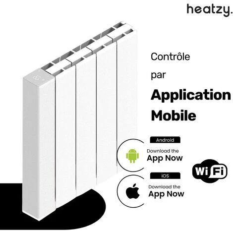 Radiateur Connecté 1000W En Céramique GLOW By HEATZY Blanc - Programmable - WiFi - Pilotage à Distance 2 Radiateur Connecté 1000W En Céramique GLOW By HEATZY Blanc - Programmable - WiFi - Pilotage à Distance – Image 2