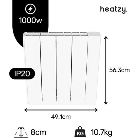 Radiateur Connecté 1000W En Céramique GLOW By HEATZY Blanc - Programmable - WiFi - Pilotage à Distance 4 Radiateur Connecté 1000W En Céramique GLOW By HEATZY Blanc - Programmable - WiFi - Pilotage à Distance – Image 4