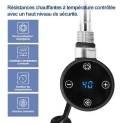 Meykoers Résistance Pour Sèche-serviette, Noir Résistance Thermostatique Pour Mixte Sèche-serviette électrique - 300W -Atlantic Magasin 61197806 4